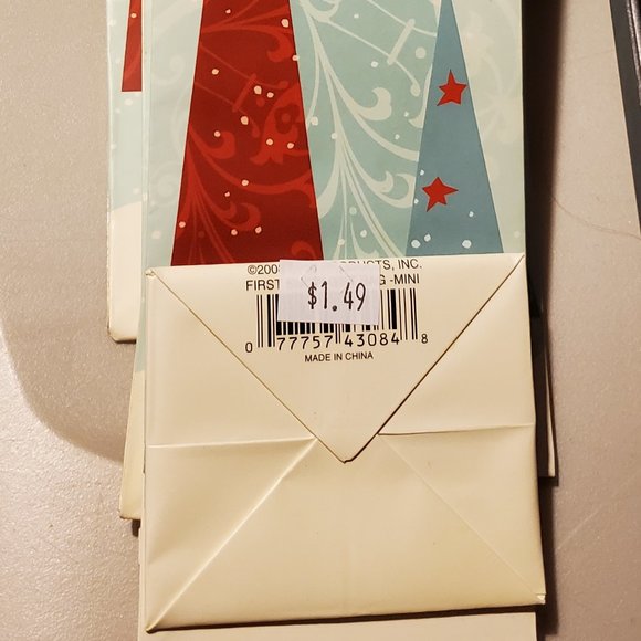 Epic Products Mini Gift Bags - Blue Trees "Cheers", Set of 7 New with Tag - Picture 3 of 3